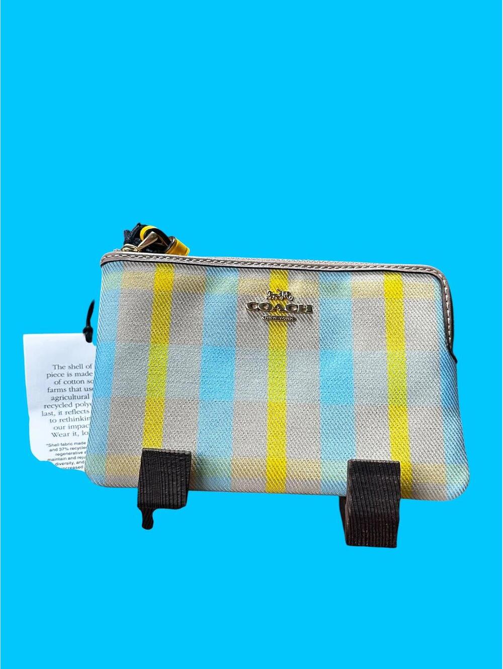 Coach Women's Wristlet Pouch in Multicolor Plaid